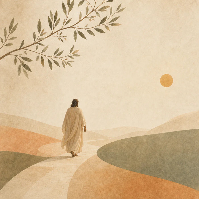 Gentle Savior — the gentle face of Christ in warm light