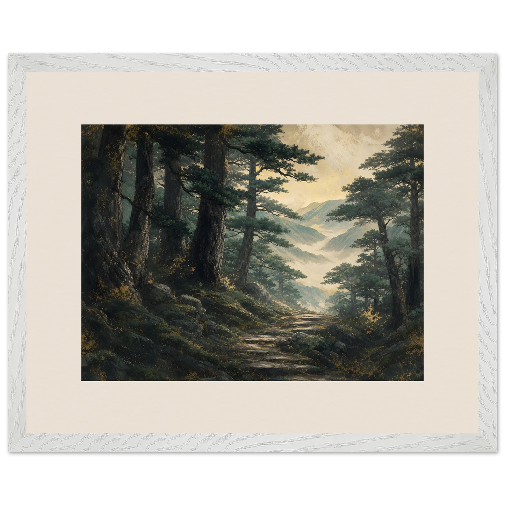 Cypress Passage: japanese art and japandi. Museum-quality framed fine art print.