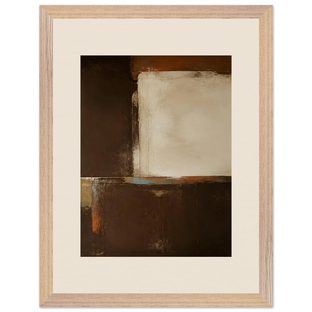 Terracotta Diptych, Panel II of II: two panels, terracotta and cream. Museum-quality framed fine art print.