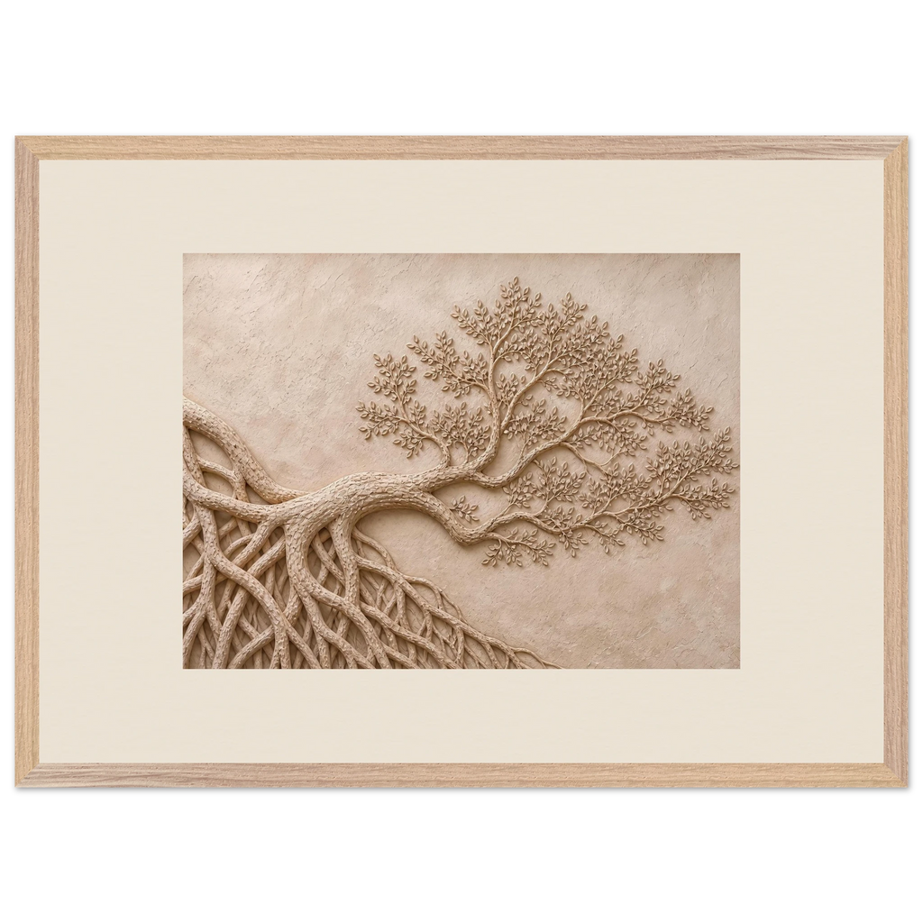 Root Lattice: petra and herbarium. Museum-quality framed fine art print.