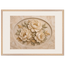 Peonies in Stone: flowers and botanical. Framed fine art print, alternate frame and size.