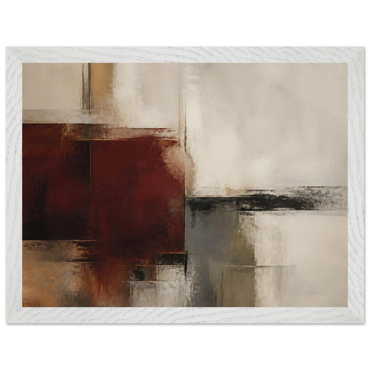 Deep Crimson: abstract, red and color field. Framed fine art print by The Light Stays.