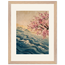Blossom Tide: japanese art, cherry blossom and wave. Framed fine art print, alternate frame and size.