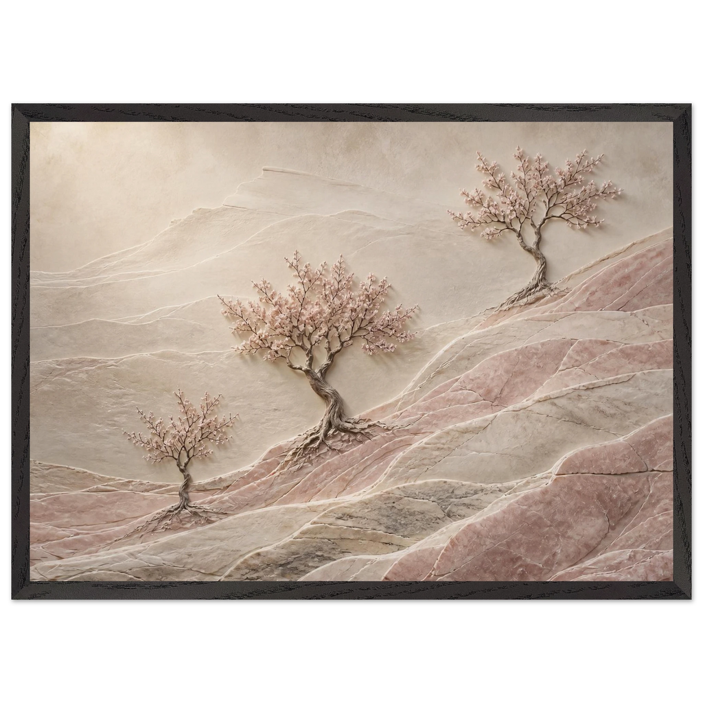 Blossom Terraces: flowers and botanical. Framed fine art print by The Light Stays.