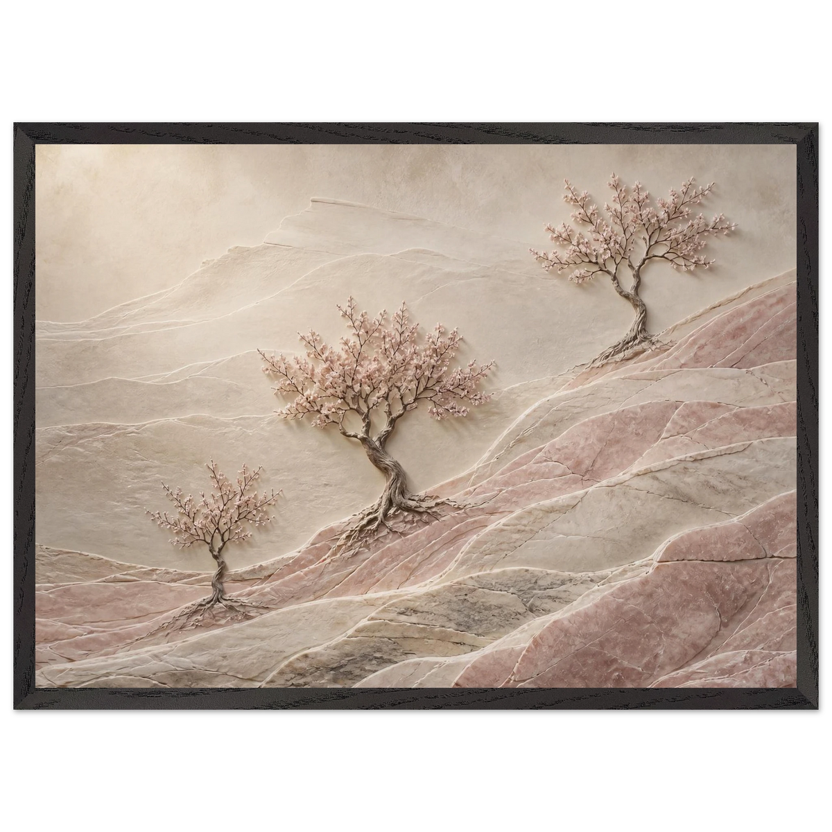 Blossom Terraces: flowers and botanical. Framed fine art print by The Light Stays.