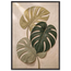Stone Monstera: botanical and nature. Museum-quality framed fine art print.