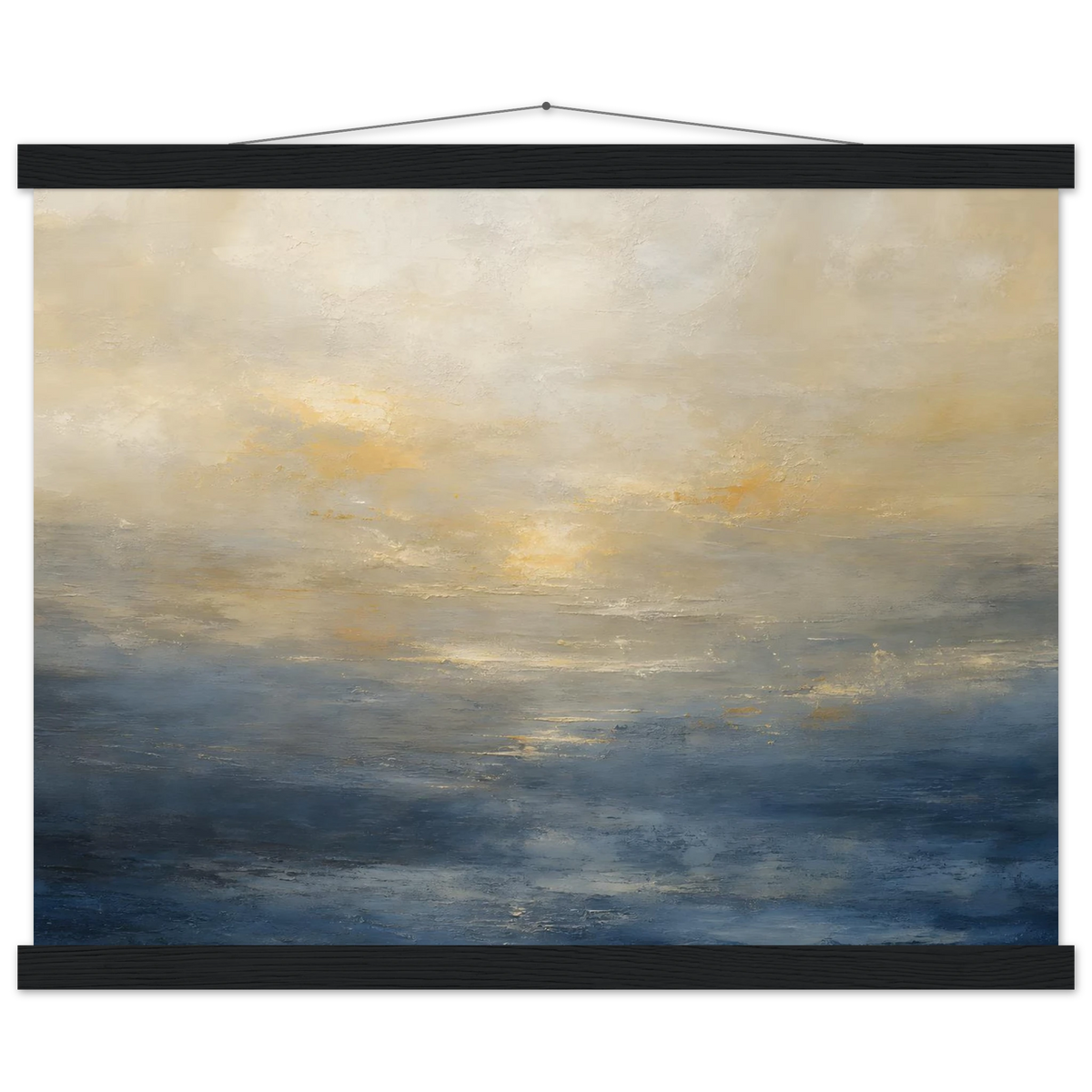 Golden Sea Mist: sea and coastal landscape. Fine art poster by The Light Stays.