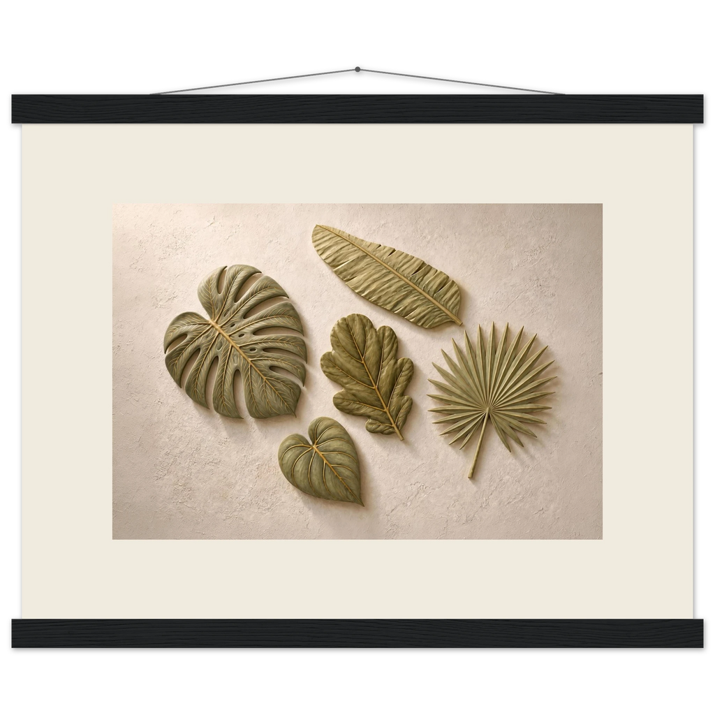Green Constellation: botanical, green and loose rhythm. Museum-quality fine art poster.