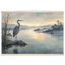 Heron at Dawn: japanese art and japandi. Fine art poster, alternate frame and size.
