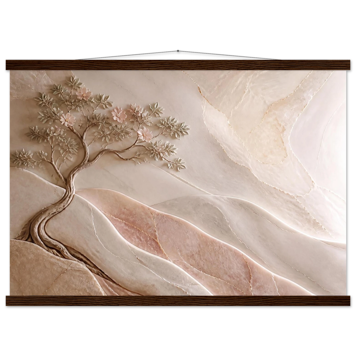 Stone Dawn: petra and siena. Fine art poster, alternate frame and size.