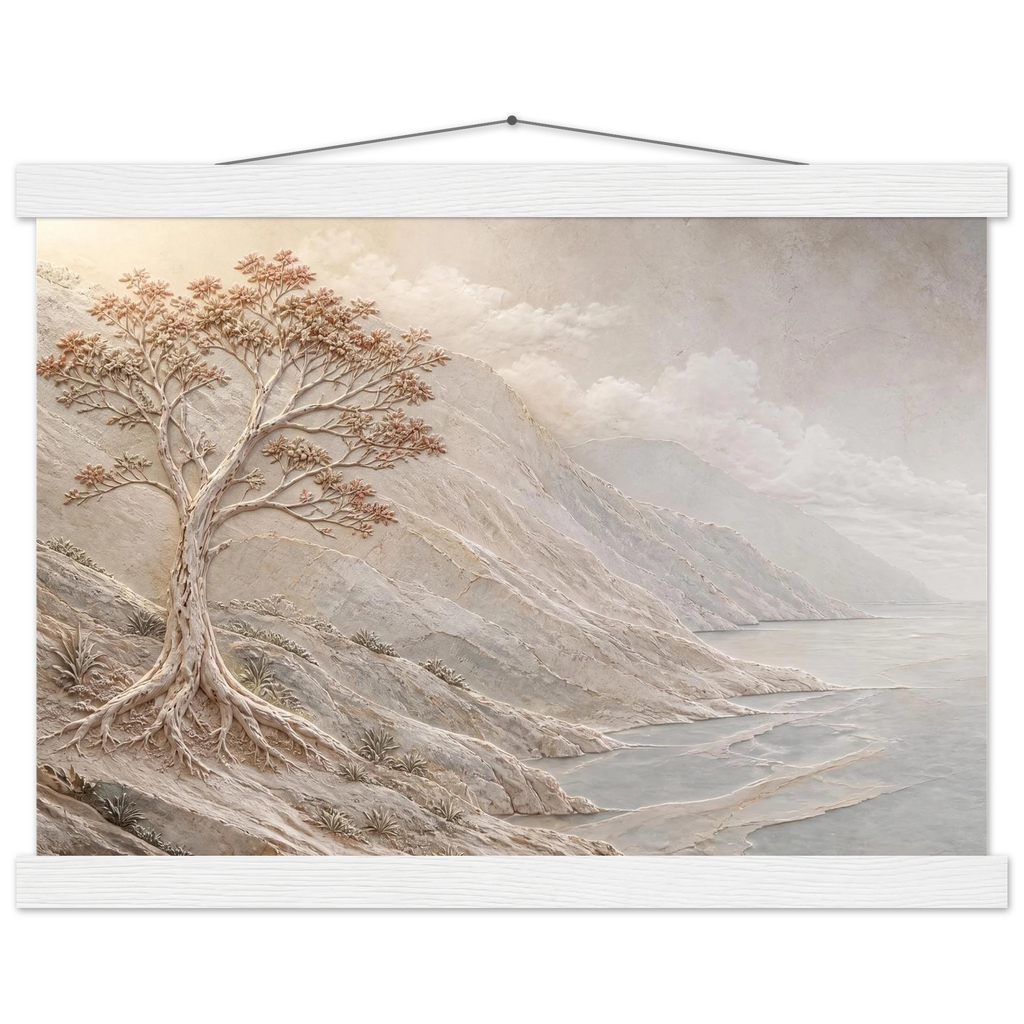 Coral Headland: sea and coastal landscape. Fine art poster, alternate frame and size.