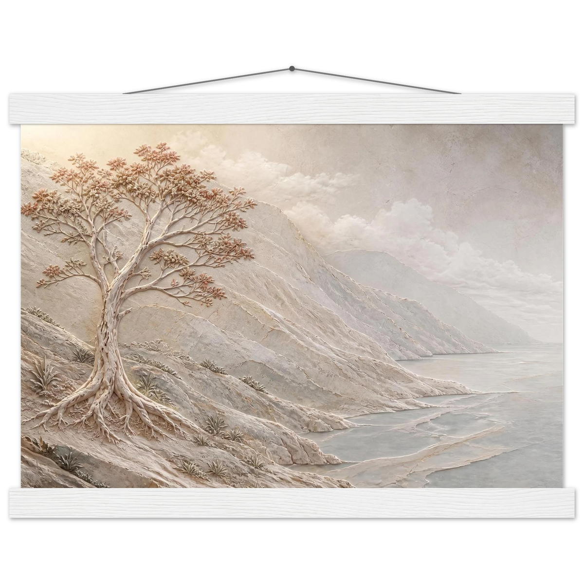 Coral Headland: sea and coastal landscape. Fine art poster, alternate frame and size.