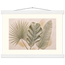 Three Leaves: botanical and nature. Museum-quality fine art poster.