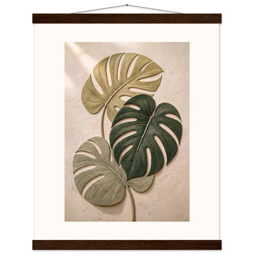 Stone Monstera: botanical and nature. Fine art poster by The Light Stays.