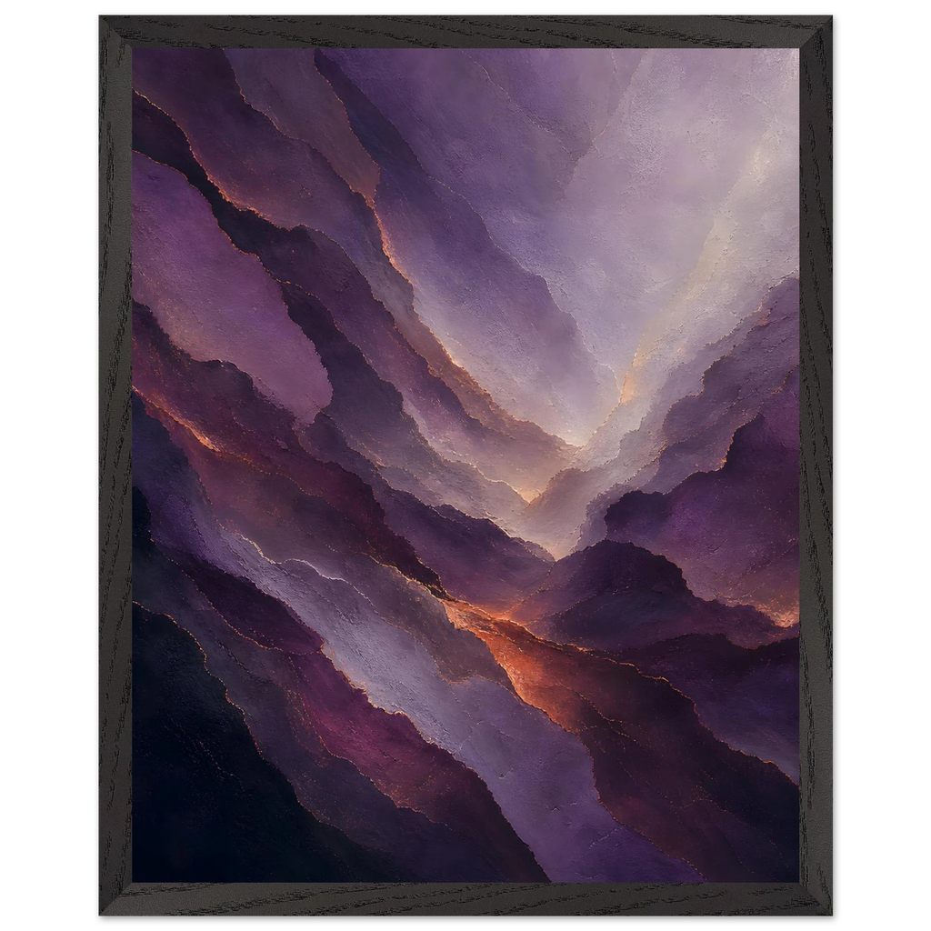 Violet Infinity: moon and night. Museum-quality framed fine art print.