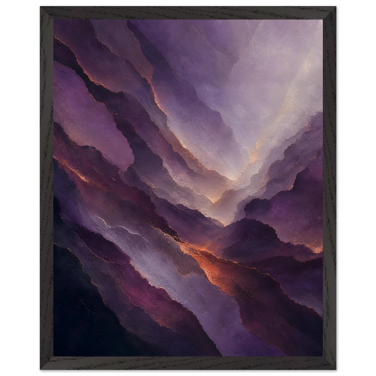 Violet Infinity: moon and night. Museum-quality framed fine art print.