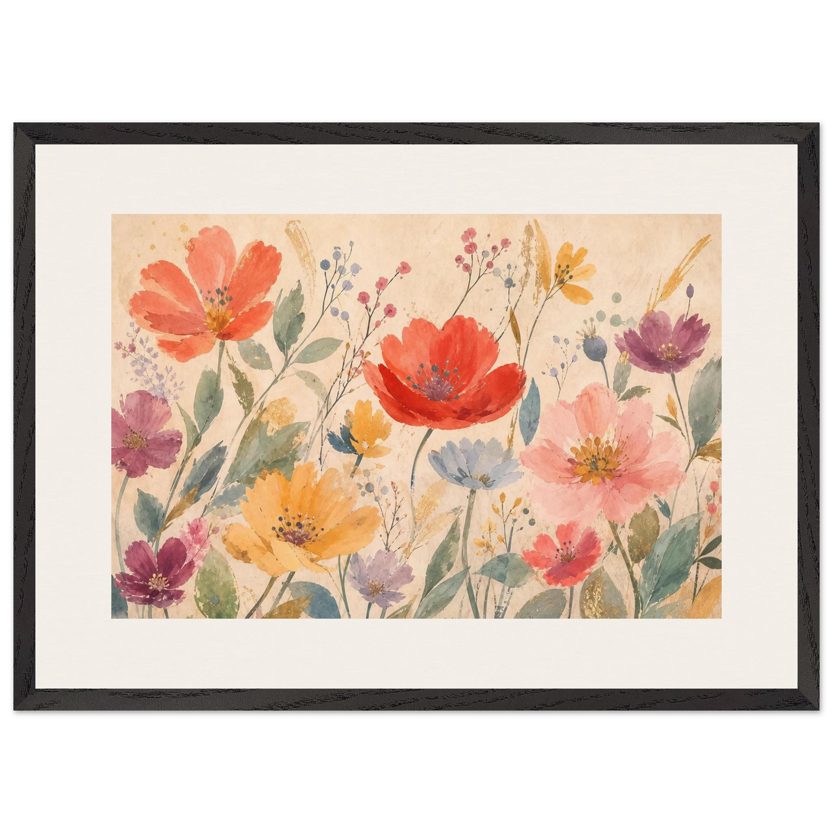 Floral Rhythm: flowers and botanical. Framed fine art print by The Light Stays.