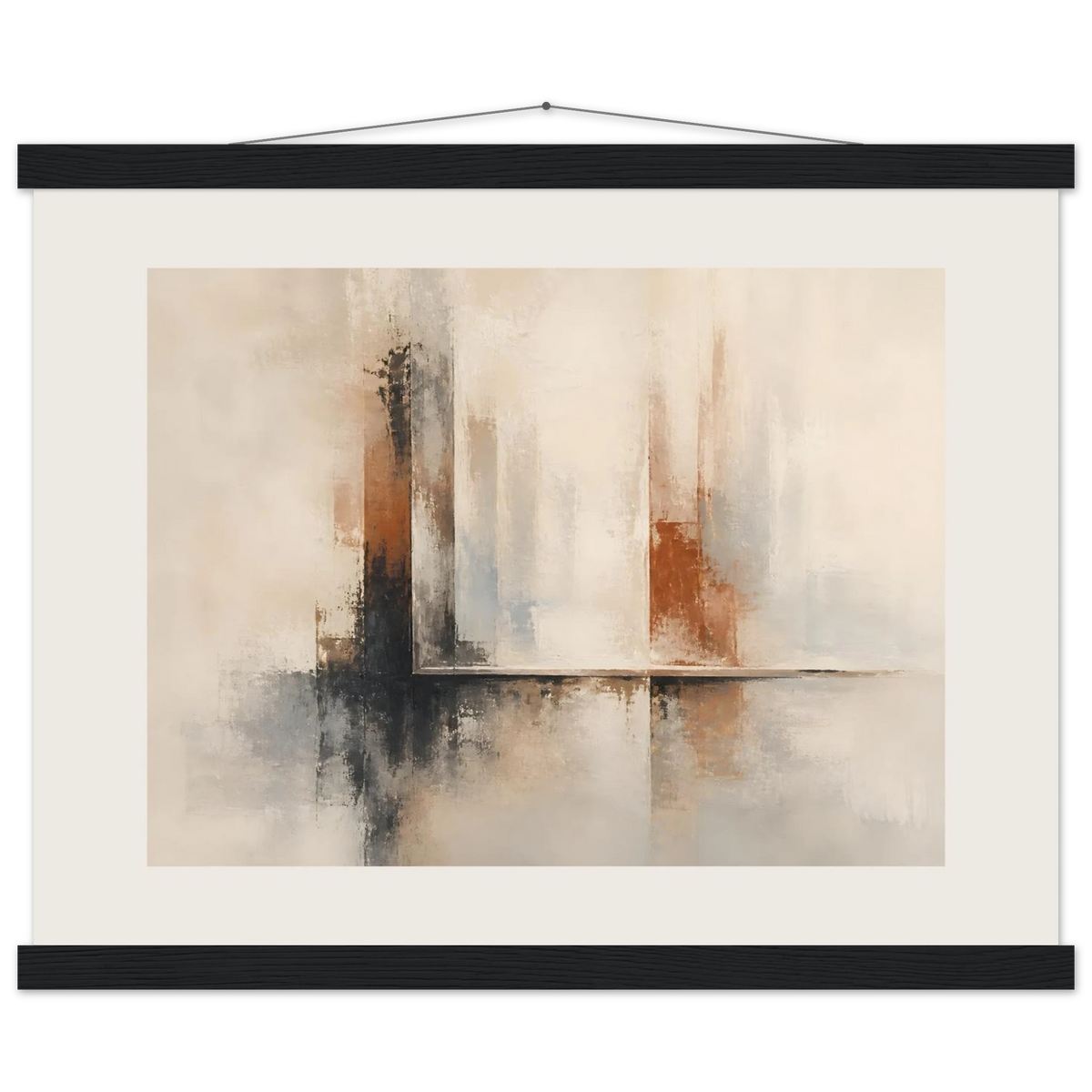 Mineral Threshold: architecture, geometry and rust. Fine art poster with wooden hanger by The Light Stays.