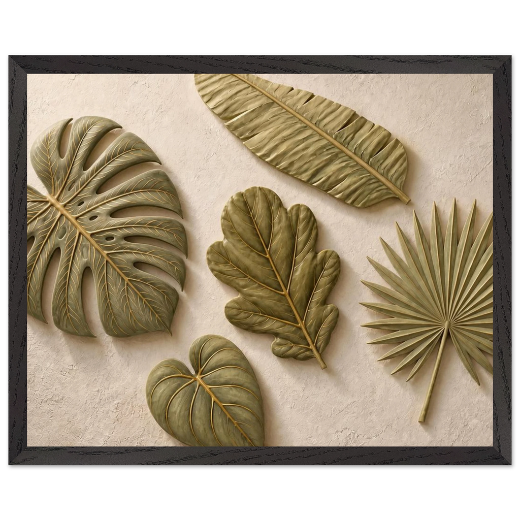 Green Constellation: botanical, green and loose rhythm. Framed fine art print by The Light Stays.