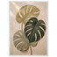 Stone Monstera: botanical and nature. Framed fine art print, alternate frame and size.