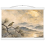Golden Moon Bird: japanese art and japandi. Fine art poster, alternate frame and size.