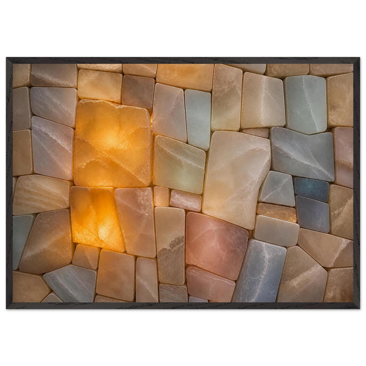 Stonelight: lumen and aura. Framed fine art print.