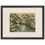 Papyrus Pond: lake, papyrus and serene greens. Framed fine art print, alternate frame and size.