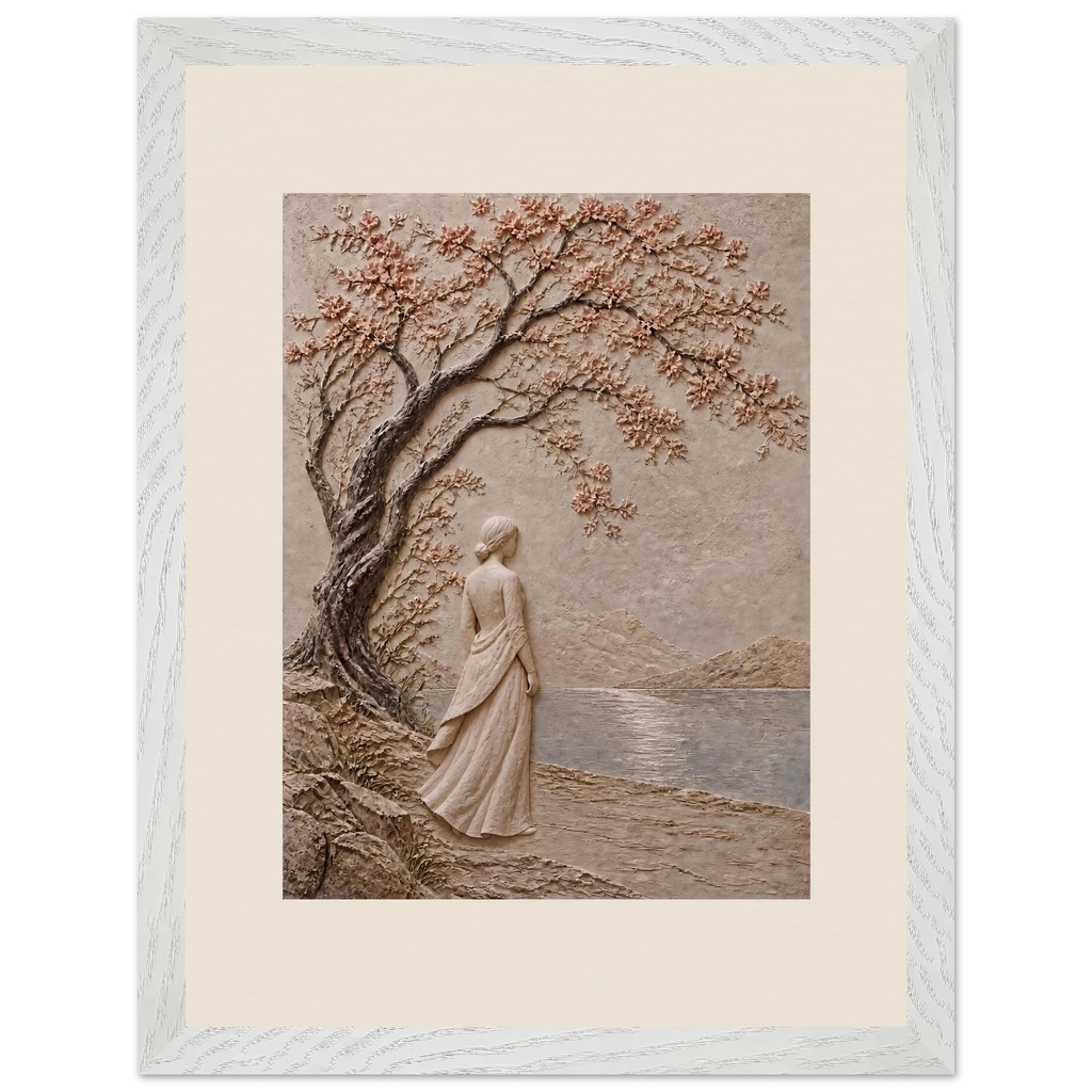 Spring Walk, petra and flora. Archival framed fine art print shown framed.