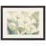Ivory Lotus Screen: flowers and botanical. Framed fine art print.