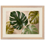 Four Greens, leaves, vivid green and impasto. Archival framed fine art print shown framed.