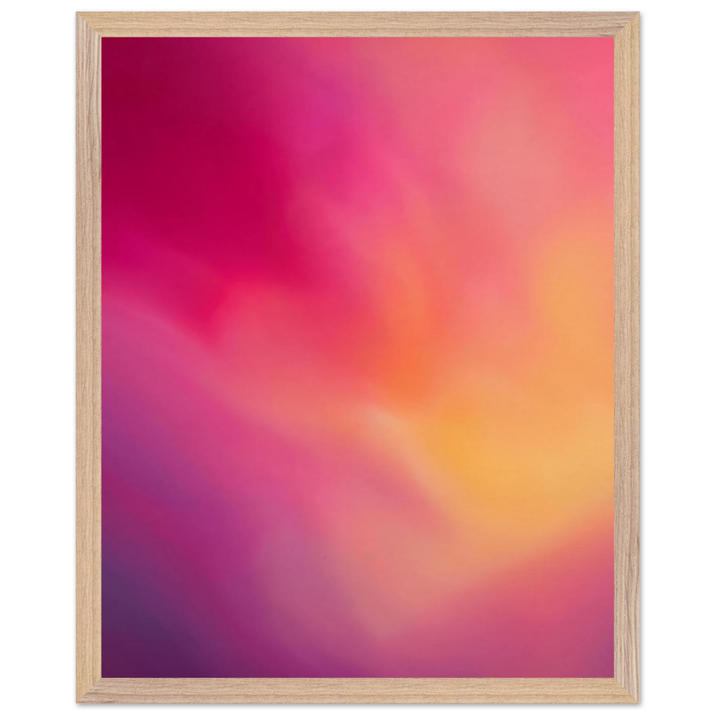 Magenta Plume: gradient, magenta and movement. Museum-quality framed fine art print.