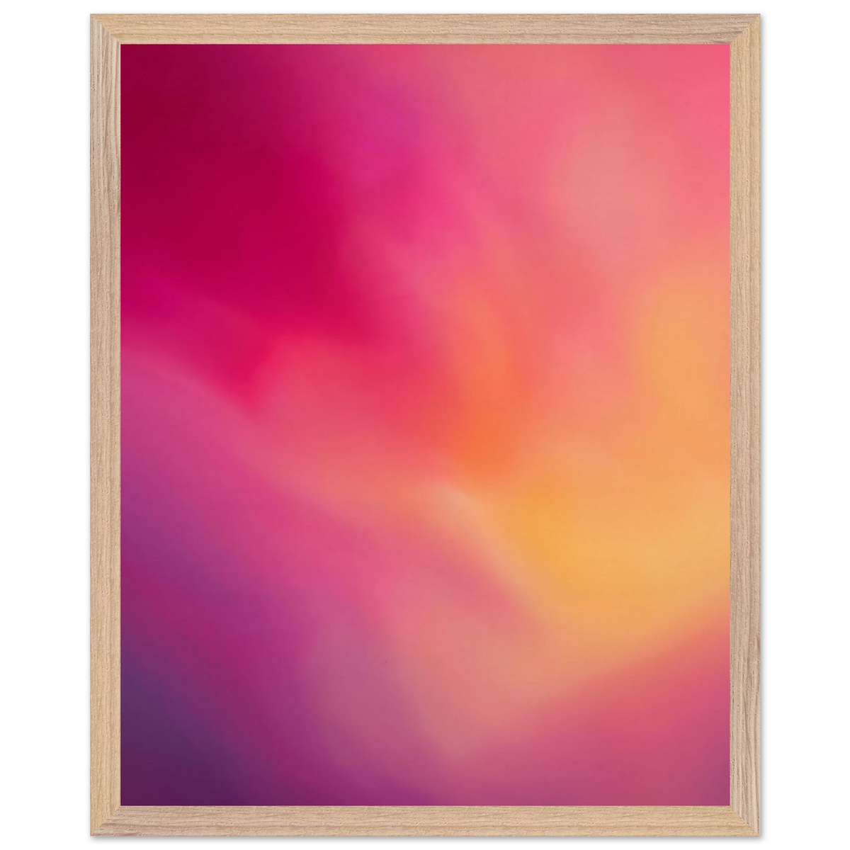 Magenta Plume: gradient, magenta and movement. Museum-quality framed fine art print.