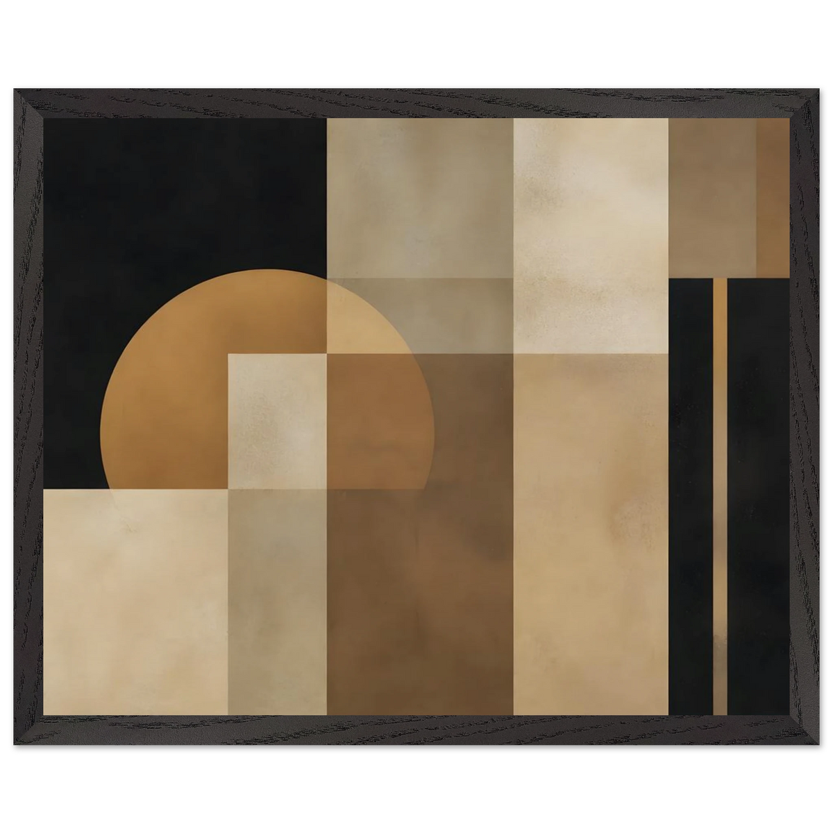 Bronze Architecture: geometric abstract, oxidized metal and texture. Framed fine art print by The Light Stays.