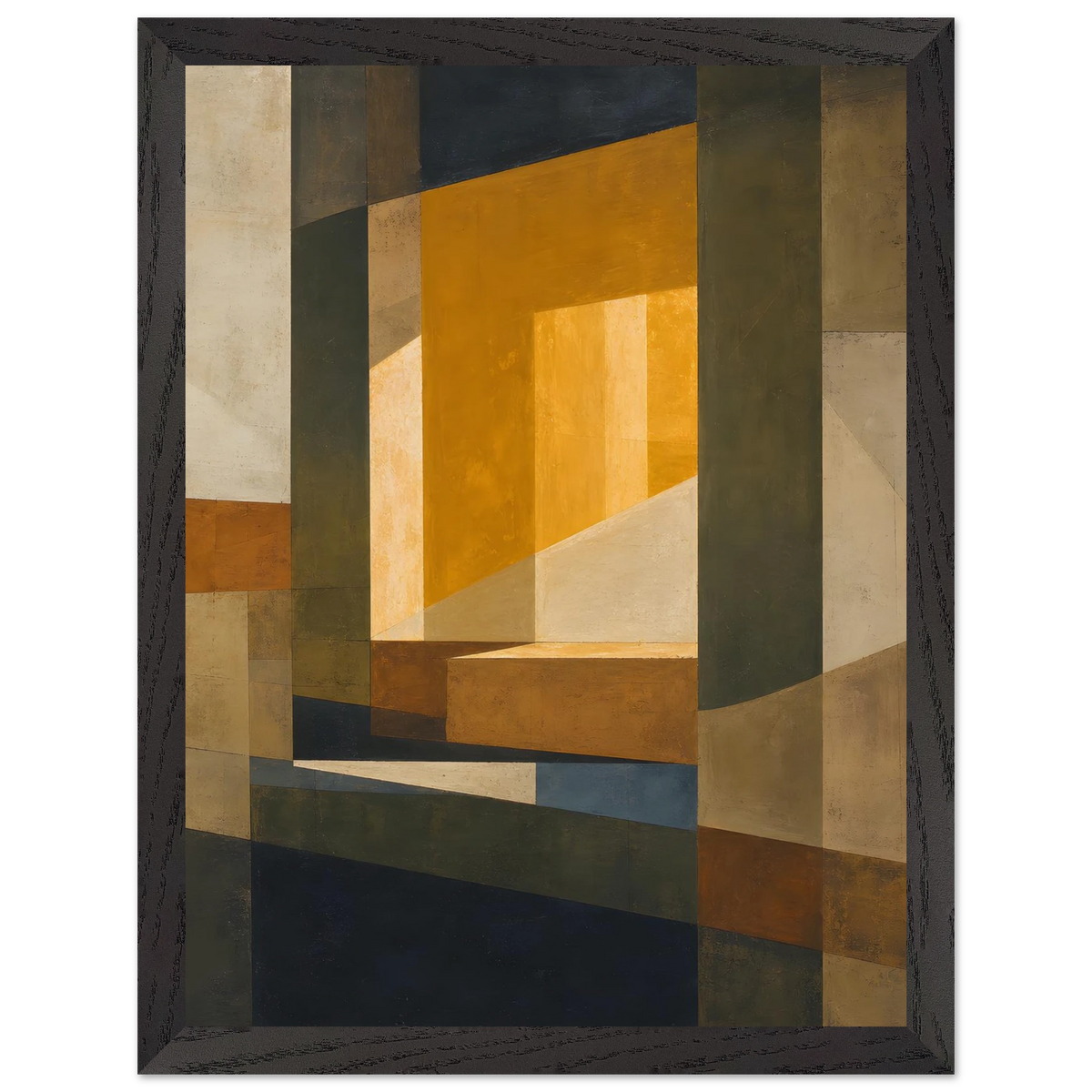 Ochre Window: architecture, mediterranean and earth tones. Framed fine art print by The Light Stays.