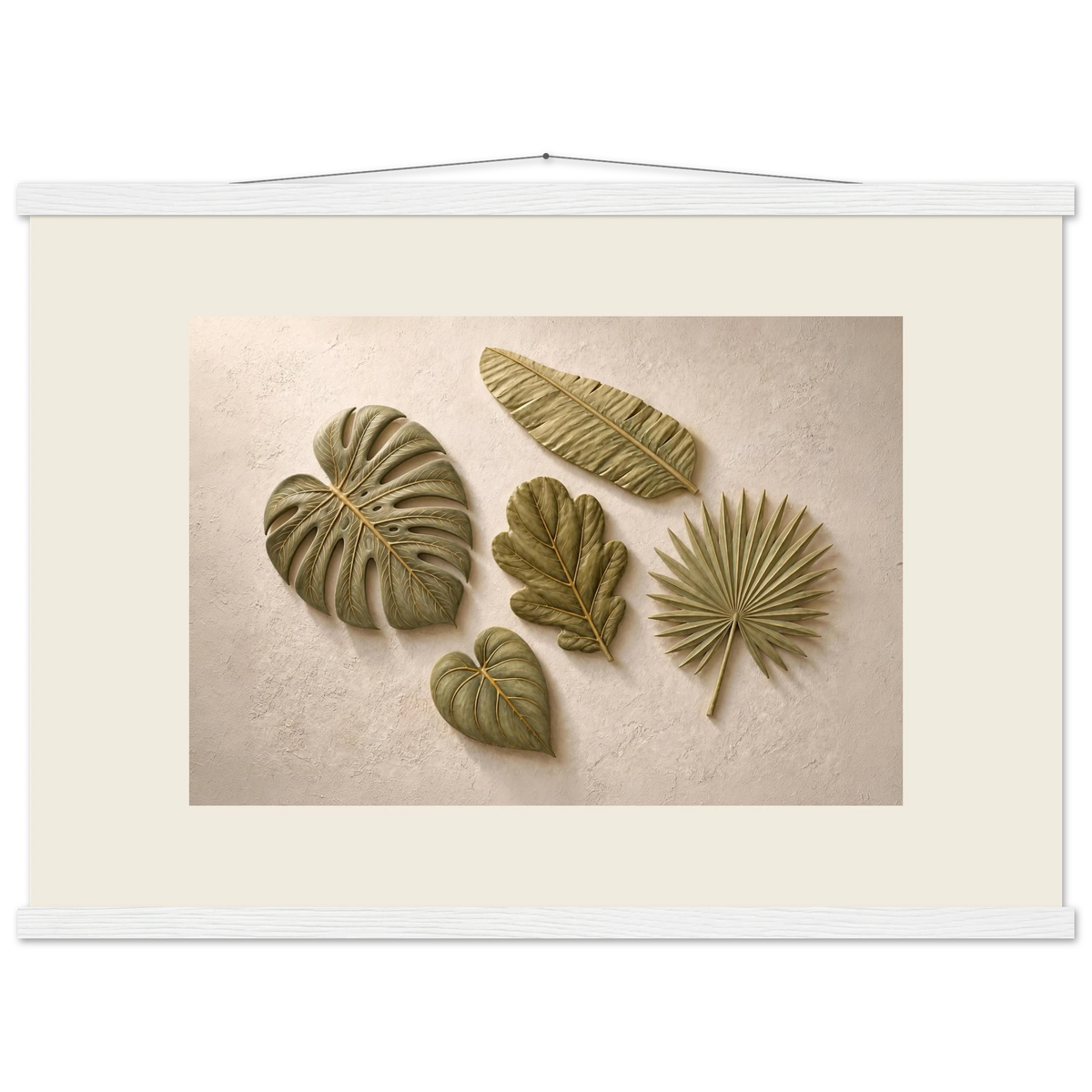 Green Constellation: botanical, green and loose rhythm. Museum-quality fine art poster.
