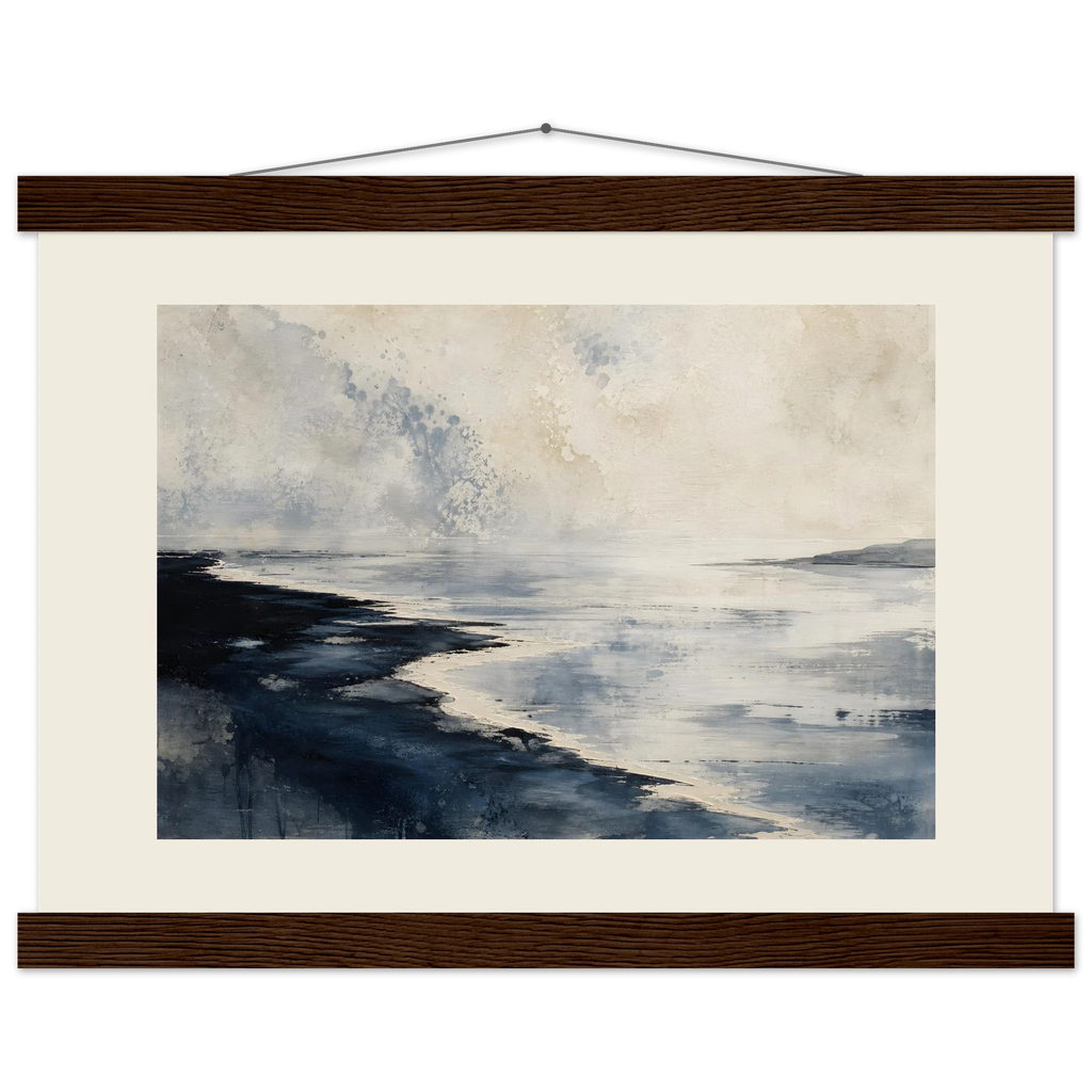 Tidal Ink: sea and coastal landscape. Museum-quality fine art poster.