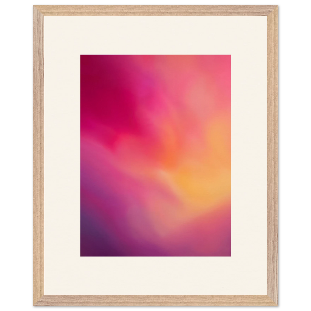 Magenta Plume: gradient, magenta and movement. Framed fine art print by The Light Stays.