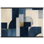 Blue Architecture: geometric abstract, blue and cream. Fine art poster by The Light Stays.