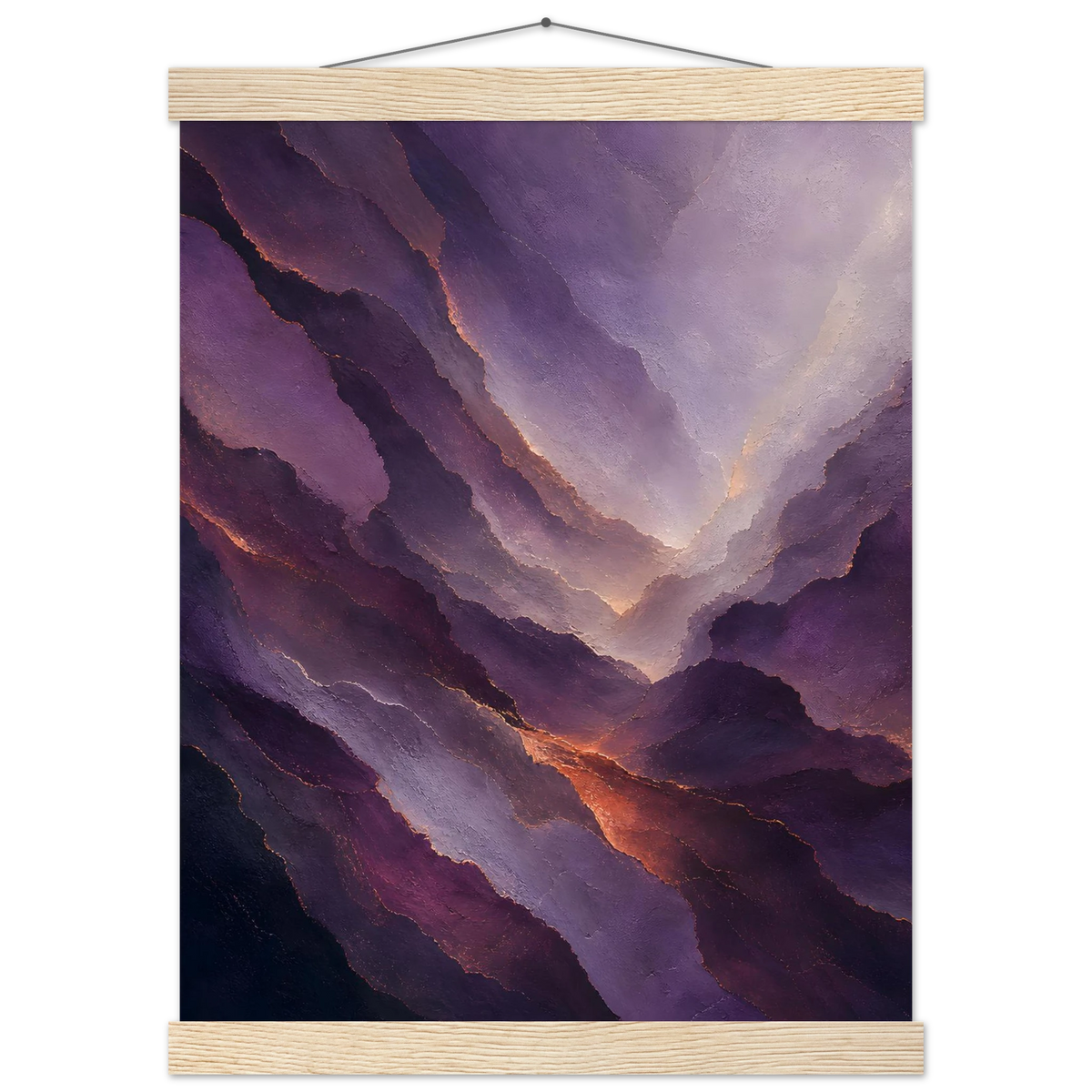 Violet Infinity: moon and night. Fine art poster.