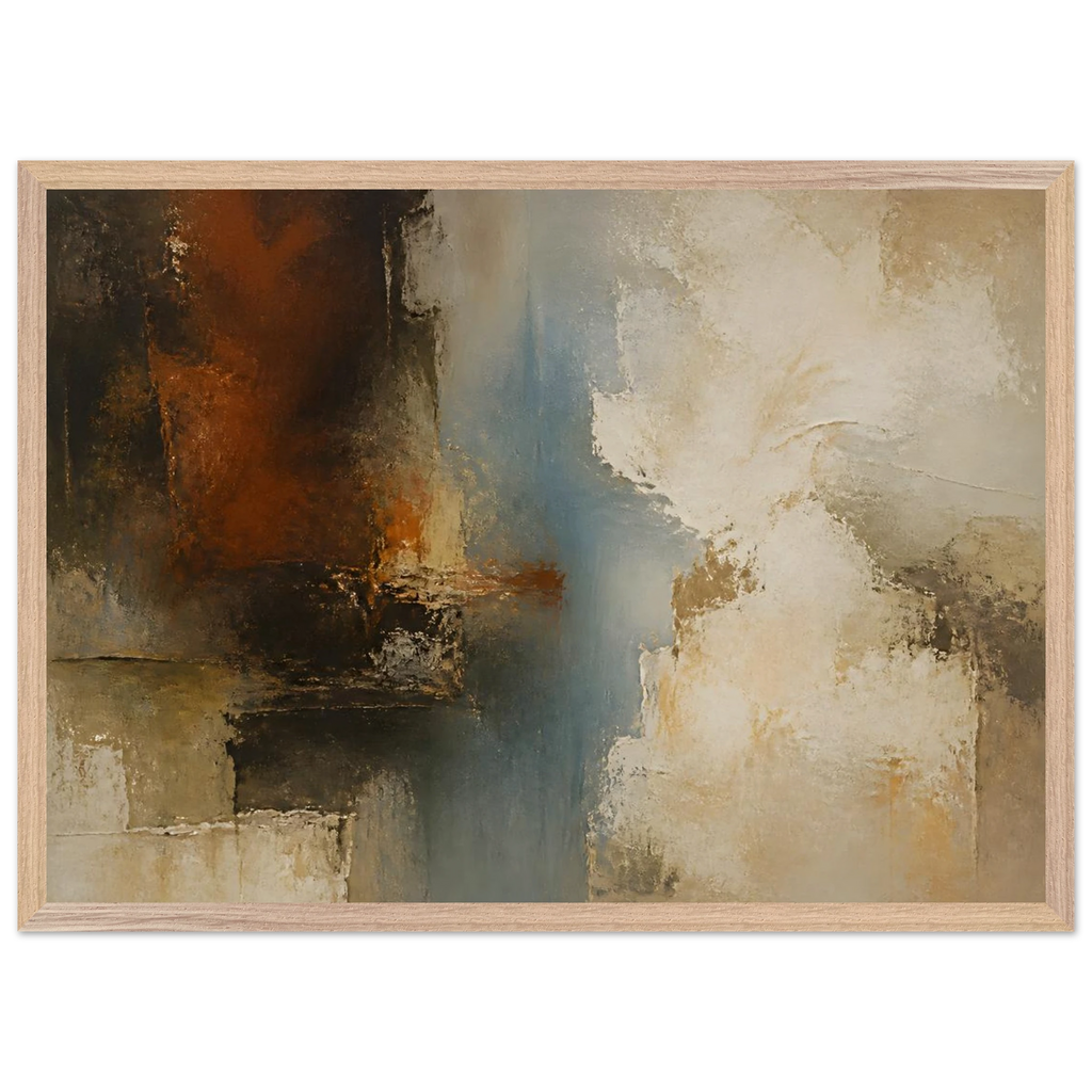 Golden Night, moon and night. Archival framed fine art print shown framed.