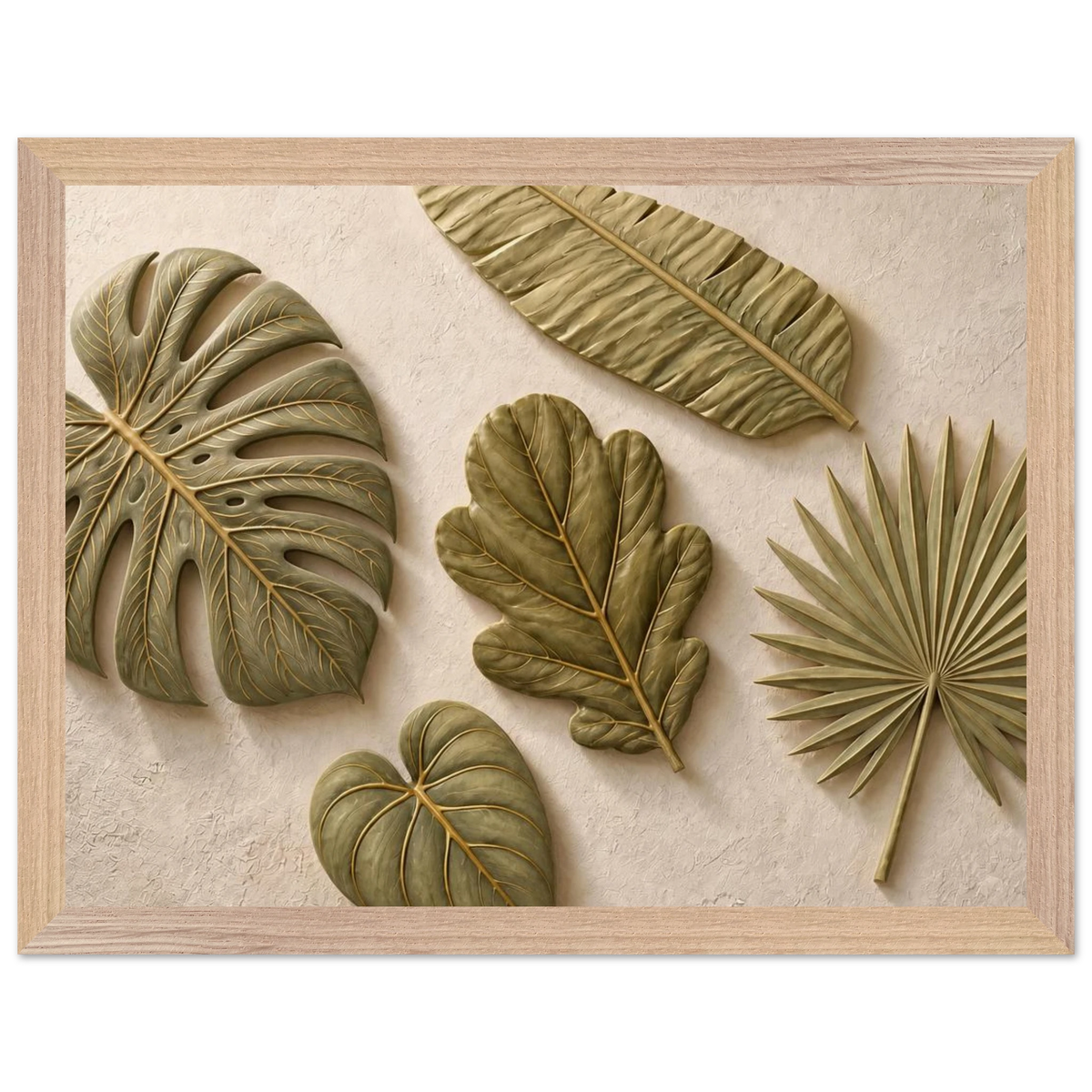 Green Constellation: botanical, green and loose rhythm. Museum-quality framed fine art print.