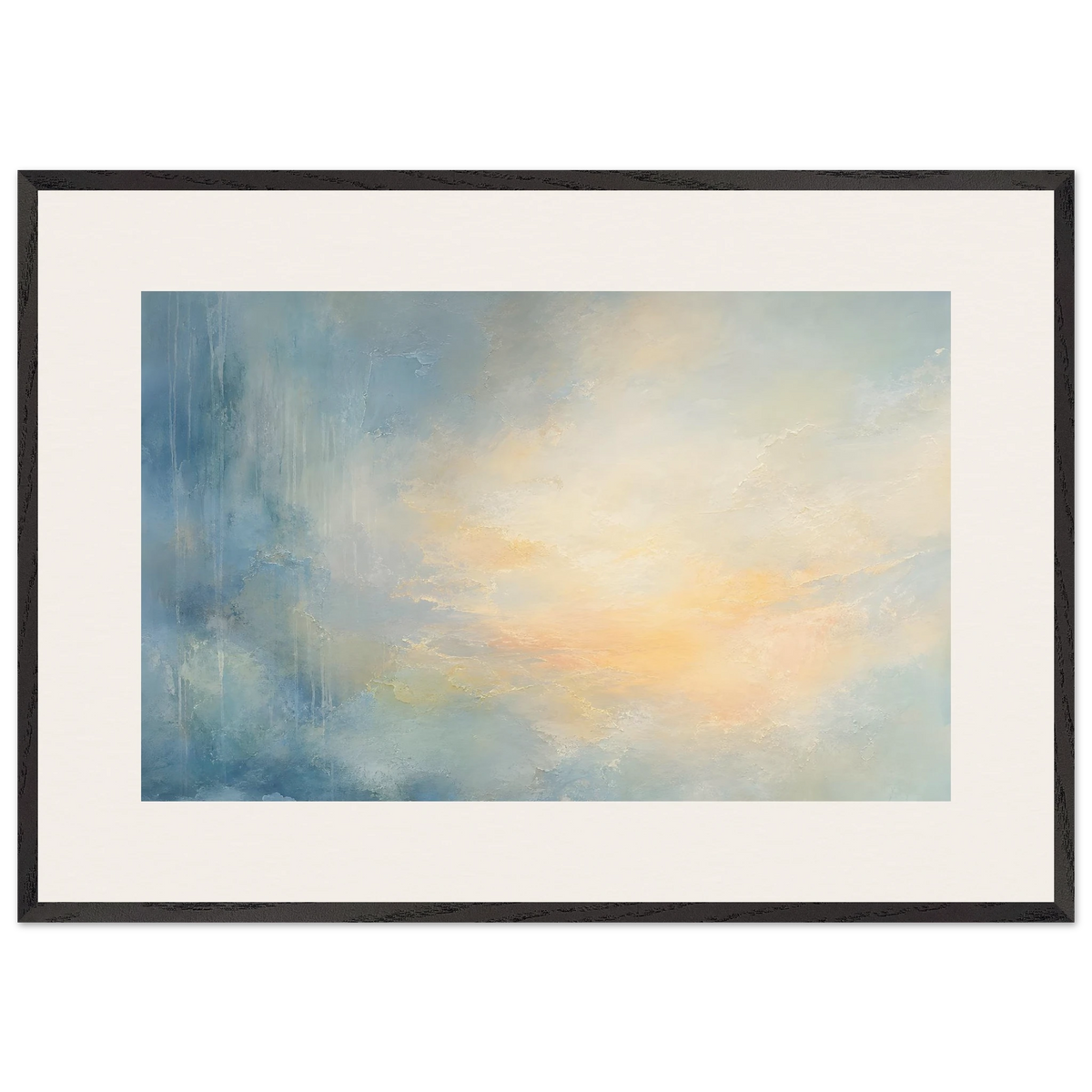Dawn after Rain: sunrise, coastline and washed light. Framed fine art print by The Light Stays.