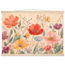 Floral Rhythm, flowers and botanical. Archival fine art poster shown framed.