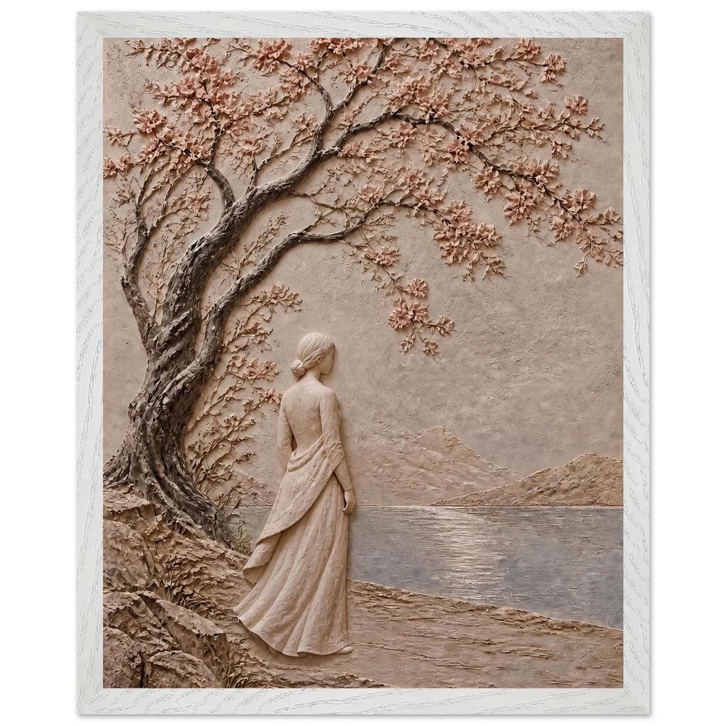 Spring Walk: petra and flora. Museum-quality framed fine art print.