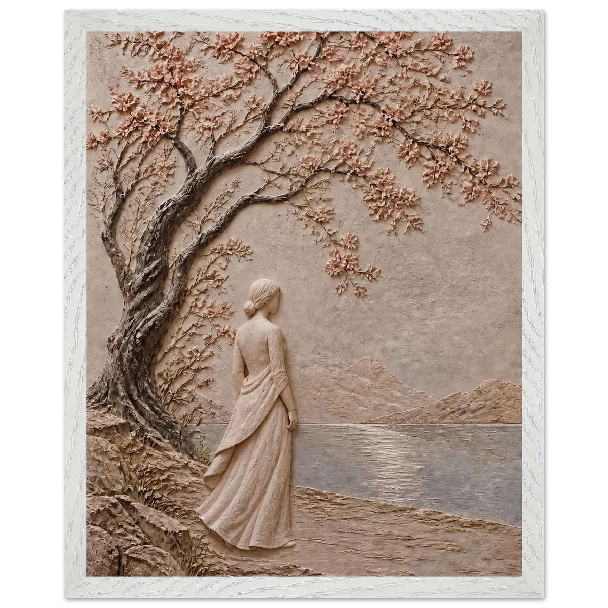 Spring Walk: petra and flora. Museum-quality framed fine art print.