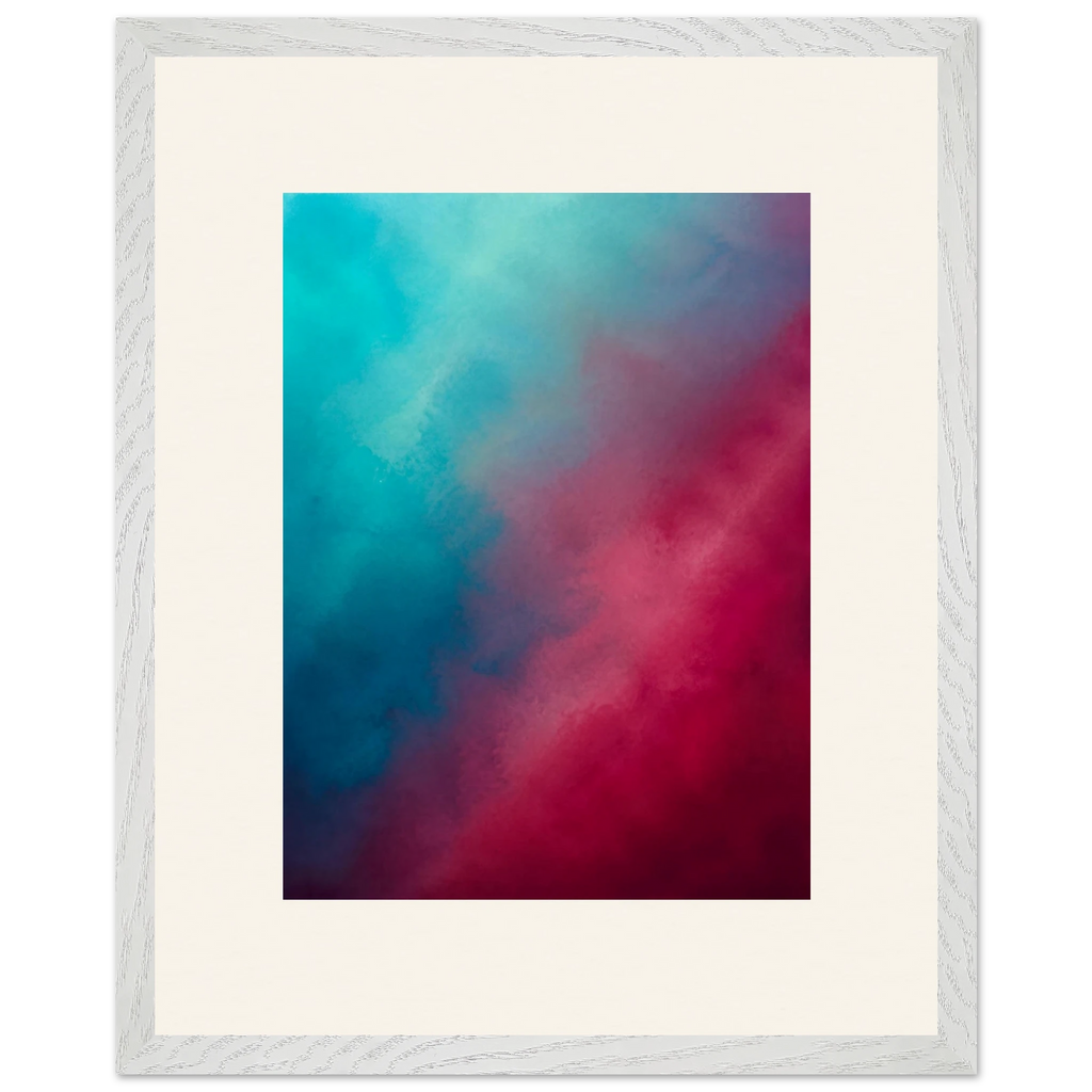 Wine Hour: gradient, dusk and deep color. Framed fine art print, alternate frame and size.