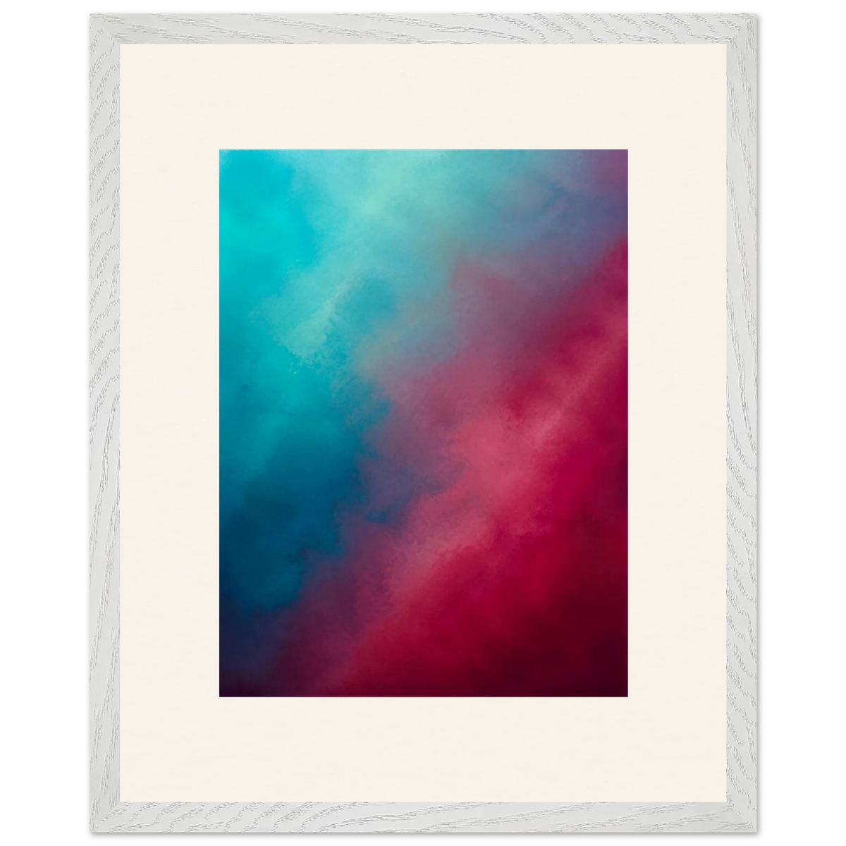 Wine Hour: gradient, dusk and deep color. Framed fine art print, alternate frame and size.