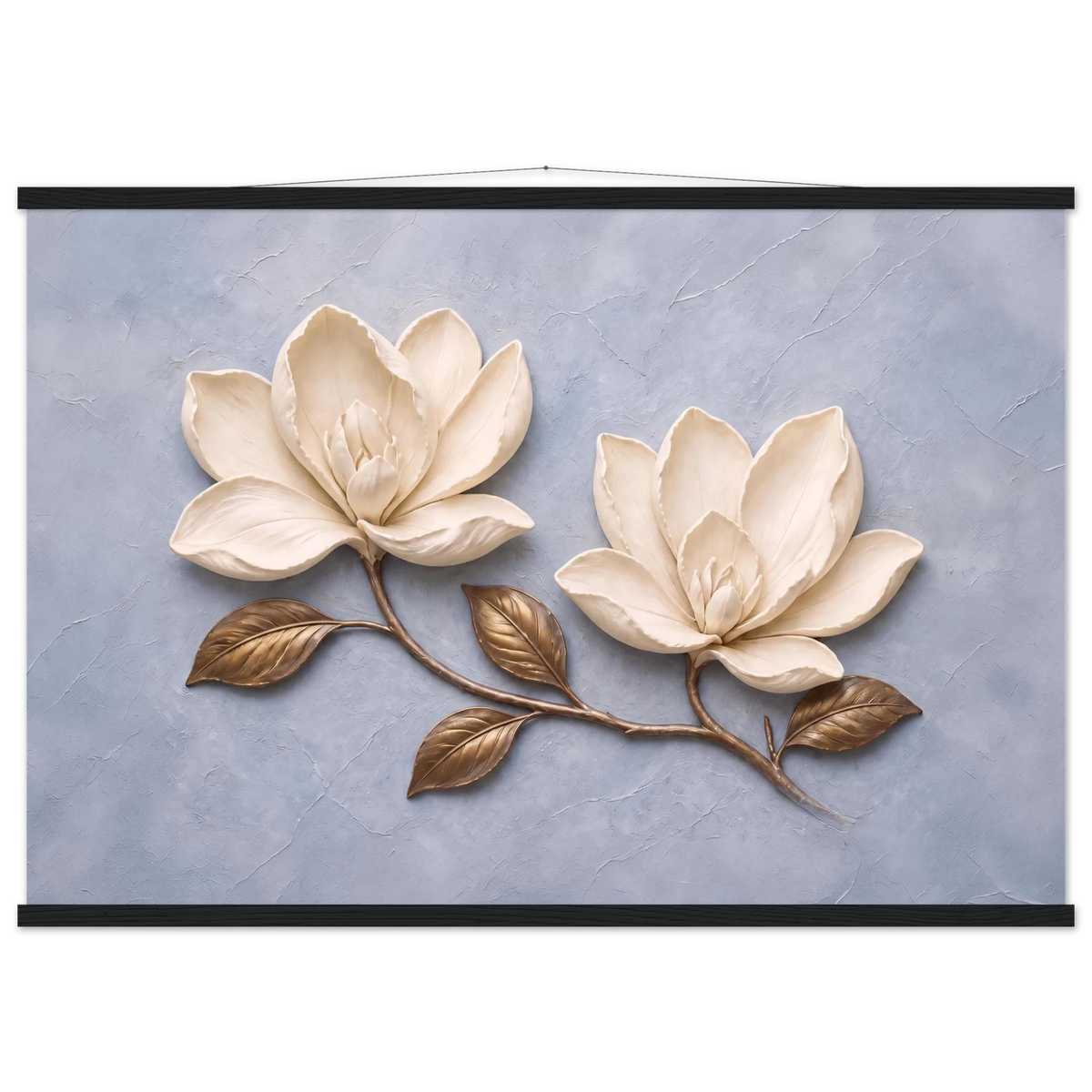 Bronze Magnolia: flowers and botanical. Fine art poster by The Light Stays.