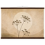 Pôster Wild Stems com suporte de madeira, hastes botânicas suaves em composição circular