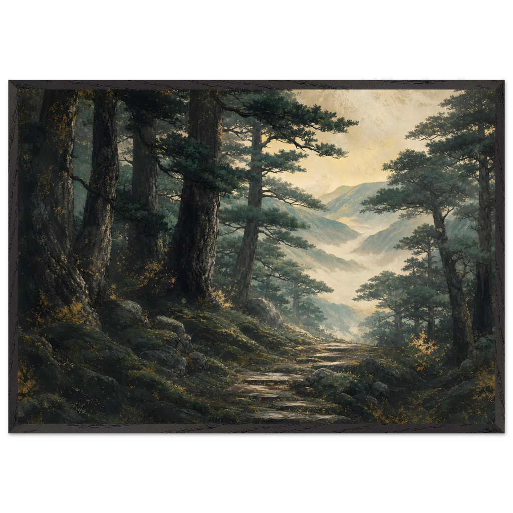 Cypress Passage: japanese art and japandi. Framed fine art print by The Light Stays.